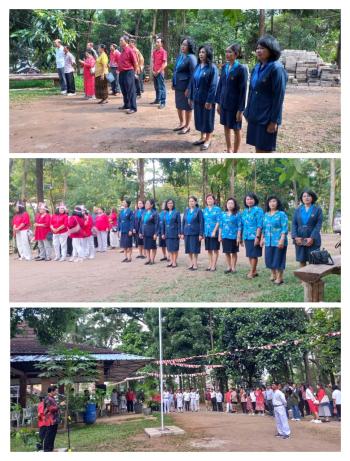 Wanita Katolik RI DPD Lampung dan Bakorcab  Bandar Lampung Hadiri Upacara  Bendera HUT Kemerdekaan RI ke - 80 Tahun 2025 di Asilo Hermelink